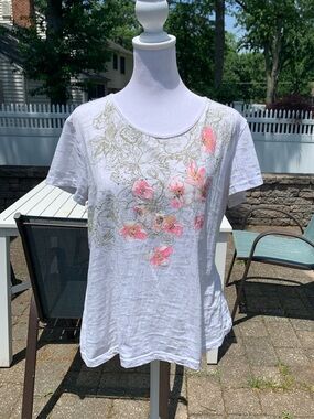 THREEHEARTS Floral Semi Sheer Summer Top
